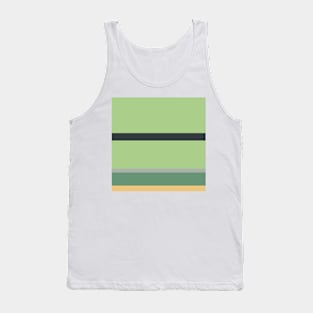 An admirable variety of Greyish, Charcoal, Slate Green, Pale Olive Green and Sand stripes. Tank Top